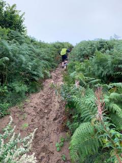Well, we found a way up.  But it wasn't great - deep and claggy mud